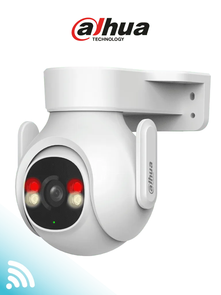 DAHUA DH-P5B-PV- Cámara IP PT WiFi de 5 Megapíxeles con audio bidireccional (micrófono y altavoz), sirena de 110dB, WiFi 6, detección de personas y vehículos, IP65 y ranura MicroSD. #WiFiDahua #ANIVDICW