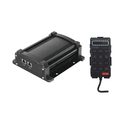 Sirena Vehicular de 100W de Potencia Con Controlador Unimando, Control de Tonos, Patrones de destello de Barras de Luces X67RB / X75RBS  y Micrófono