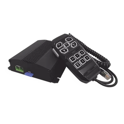 Sirena Vehicular de 100W de Potencia, Con Controlador Unimando Para Control de Tonos, 4 Salidas Auxiliares y Microfono