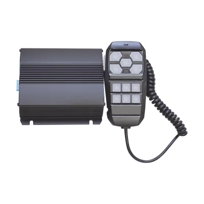 Sirena Vehicular de 100W de Potencia, Con Controlador Unimando Para Control de Tonos, 4 Salidas Auxiliares y Microfono - Image 2