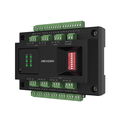 Expansor de 2 Puertas para Paneles de Control de Acceso DS-K27 Series / Comunicación RS-485 / 4 Entradas y 2 Salidas Auxiliares