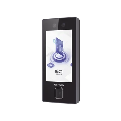 Terminal Facial Min Moe con LECTOR DE QRs FISICO Ultra Rápido y Tarjetas MIFARE / 3000 Rostros / Pantalla 4.5" / Administrable en la Nube con HikConnect Teams / Exterior IP65 / PoE / WiFi