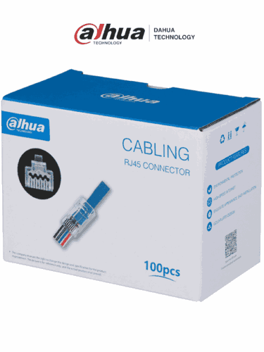 DAHUA DH-PFM976-631-PT - Caja con 100 Plugs Pass through RJ45 Cat6/ Chapado de Oro de 15 U"/ Clasificación de Resistencia al Fuego UL94V-2 / #LoNuevo #CONEEN #MCI1Q125