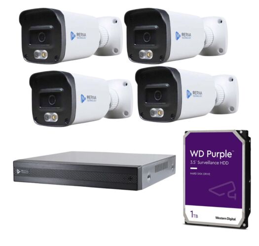 CAMARA HD BULLET MERIVA TECHNOLOGY MDL-5202A / 5MP / AHD/TVI/CVI / LENTE FIJO 3.6MM / + dvr 5140a (copia)