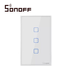 APAGADOR DE PARED TOUCH ON/OFF SONOFF T2US3C (NUEVA VERSIÓN) SMART INALÁMBRICO WIFI PARA SOLUCIÓN DE SMART HOME CON TEMPORIZADOR PARA IOS Y ANDROID COMPATIBLE CON ALEXA/GOOGLE HOME/IFTTT 3CH WIFI 2.4GHZ RF 433 HASTA 2AMP POR CANAL