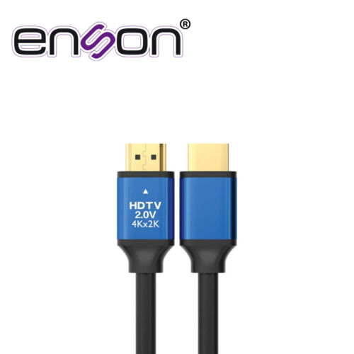 CABLE HDMI 4K PRO ENSON ENS-HDMI3ME DE 3 METROS SOPORTA RESOLUCIONES DE HASTA 4K COLOR NEGRO PARA INTERIOR