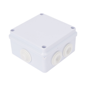 Caja de Conexiones Impermeable IP65, 7 Entradas, Dimensiones 100 x 100 x 70 mm, para Instalaciones Industriales, Comerciales 4 piezas