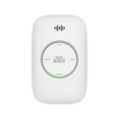 (HikFire) Detector de Gas Natural Metano (CH4) / Alarma Temprana / Registro de Eventos / Salida para cierre de Válvula y/o  activación de Ventilador / Protección IP30 / Alarma de 70dB a 115dB a 1 metro de distancia