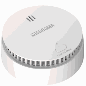 DAHUA WISUALARM DHI-HY-SA30A-R8 - Detector de Humo Inalambrico (Interconectable Hasta 24 Disp), Sensor Fotoeléctrico, Sonido de Alarma de 85dB, Alarma Visual y Audible, Batería Sellada de hasta 10 años, Certificaciones TÜV and CE, #LoNuevo #Wisualarm