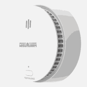 DAHUA WISUALARM HY-SA2FA - Detector Inteligente de Humo WiFi 2.4 Ghz, Sensor Fotoeléctrico, Sonido de Alarma de 85dB, Alarma Visual y Audible, Envía Notificaciones en Tiempo Real a APP, Certificaciones TÜV and CE, #LoNuevo #Wisualarm