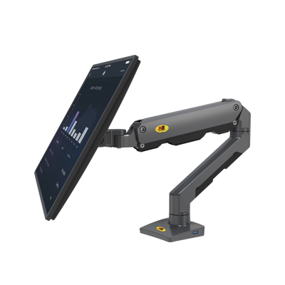 Montaje de Escritorio Articulado para Monitores de 27-45" / Soporta hasta 15 kg / Vesa 75 x 75 / 100 x 100 / Acero / Giro: 360° - Image 5