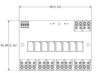 DHI-ARM808-RS Módulo de expansión de entradas para paneles/ 8 entradas de alarma/ 2 salidas NO-NC con jumper/ Direccionable con DIP Switch/ Configuración para fin de línea de 2K7, 4K7 y 6K8/ Para paneles ARC3008C, ARC9016C, ARC2008C y ARC2016C - Image 3