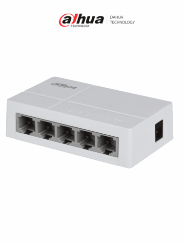 DAHUA DH-SF1005L - Switch para Escritorio 5 Puertos Fast Ethernet con velocidad de transmisión de 10/100 Mbps en un diseño compacto. Su capa 2 soporta un switching de hasta 1 Gbps y una velocidad de reenvío de 0.744 Mbps. #SwitchDpxv #VolDH #MCI1Q125