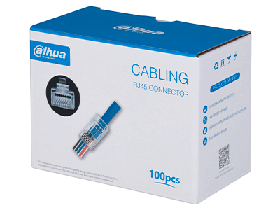 DAHUA PFM976-531-PT - Caja con 100 Plugs Pass through RJ45 Cat5e/ Chapado de Oro de 15 U"/ Clasificación de Resistenc + pinza - Image 3