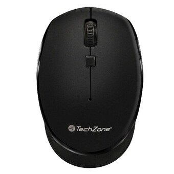 Mouse inalámbrico - Mouse inalámbrico Start Black TechZone - hasta 1600 DPI's, 3 botones, textura en rubber, 1 año de garantía.