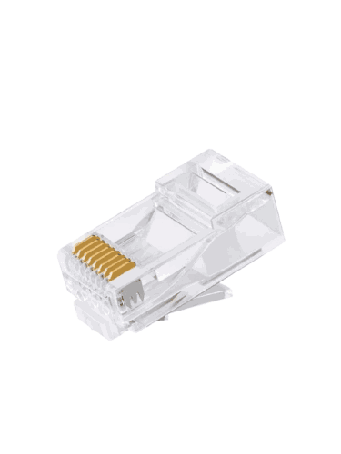 DAHUA PFM976-531-PT - Caja con 100 Plugs Pass through RJ45 Cat5e/ Chapado de Oro de 15 U"/ Clasificación de Resistenc + pinza - Image 2