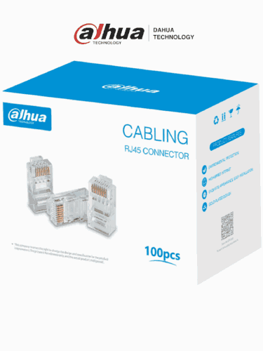 DAHUA DH-PFM976-531 - Caja con 100 Plugs RJ45 Cat5e/ Chapado de Oro de 15 U"/ Clasificación de Resistencia al Fuego UL94V-2/ #LoNuevo #CONEEN #MCI1Q125