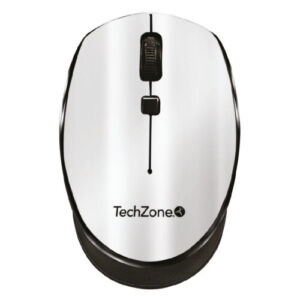 Mouse Inalámbrico - Mouse inalámbrico Start Silver TechZone - hasta 1600 DPI's, 3 botones, textura en rubber, 1 año de garantía.