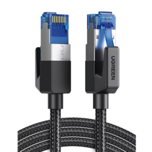 Cable Ethernet Cat8 CLASSâ… F/FTP Redondo con Malla de Nylon 5 Metros