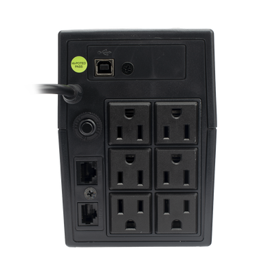UPS 800VA/480 W Pantalla LCD / Línea Interactiva 120Vca / 6 tomas 5-15R (4 Respaldadas) / Regulación de Voltaje / Protección RJ45 - Image 3