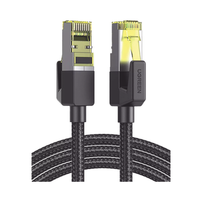 Cable Ethernet Cat7 CLASSâ… F/FTP Redondo con Malla de Nylon 3 Metros