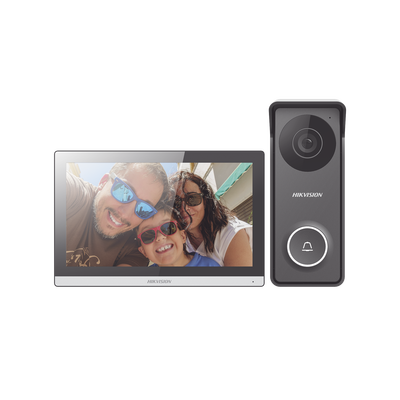 Kit de Videoportero Hibrido TurboHD con Pantalla LCD touch de 7" Wi-Fi / Frente de Calle para Exterior Metalico / 720p (1 Megapíxel )117° de Visión (Gran Angular) / Llamada a App Hik-Connect - Image 3