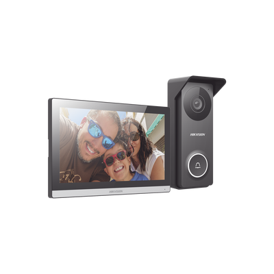 Kit de Videoportero Hibrido TurboHD con Pantalla LCD touch de 7" Wi-Fi / Frente de Calle para Exterior Metalico / 720p (1 Megapíxel )117° de Visión (Gran Angular) / Llamada a App Hik-Connect - Image 2