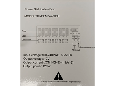 DAHUA DH-PFM342-9CH - Fuente de Poder de 12 Vcc 10 Amper/ Con Distribuidor para 9 Camaras/ Indicadores Led por Canal/ Voltaje de Entrada de 90 Vca-264V/ Fusibles Intercambiables/ Gabinete Metalico con Cerradura/ Protección Contra Descargas/ - Image 8