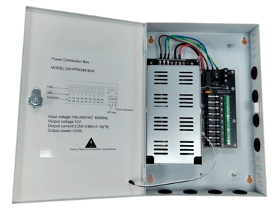 DAHUA DH-PFM342-9CH - Fuente de Poder de 12 Vcc 10 Amper/ Con Distribuidor para 9 Camaras/ Indicadores Led por Canal/ Voltaje de Entrada de 90 Vca-264V/ Fusibles Intercambiables/ Gabinete Metalico con Cerradura/ Protección Contra Descargas/ - Image 5