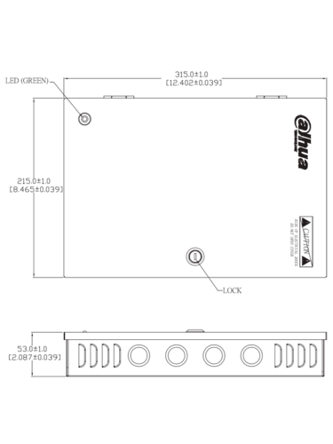 DAHUA DH-PFM342-9CH - Fuente de Poder de 12 Vcc 10 Amper/ Con Distribuidor para 9 Camaras/ Indicadores Led por Canal/ Voltaje de Entrada de 90 Vca-264V/ Fusibles Intercambiables/ Gabinete Metalico con Cerradura/ Protección Contra Descargas/ - Image 2