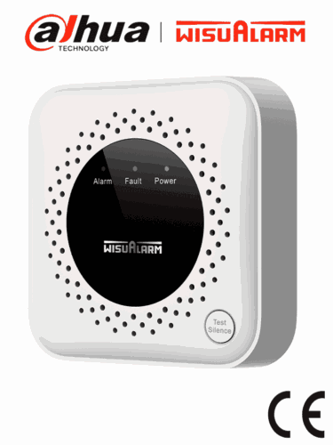 DAHUA WISUALARM DHI-HY-GA40A -Detector de gas metano (CH₄) autónomo, sensor de gas catalítico, salida de relevador, salida de válvula, detección de temperatura ambiente, alarma de 70 dB, LED indicadores, certificación CE, #LoNuevo #Wisualarm