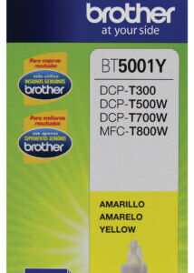 Tóner - Botella de tinta Brother BT5001Y amarillo - rendimiento aproximado 5, 000 páginas, compatible con DCPT220, DCPT520DW, DCPT720DW, MFCT920DW