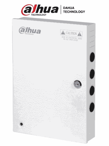DAHUA DH-PFM343-19CH - Fuente de Poder de 12 Vcc 20 Amperes/ Con Distribuidor para 19 Camaras/ Con Fusibles Intercambiables/ Voltaje de Entrada de 90 a 264 Vac/ Gabinete Metalico con Cerradura/ Protección contra Descargas/