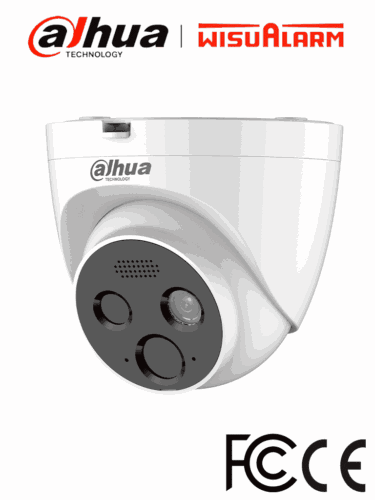 DAHUA WISUALARM HY-FT431LDP - Cámara IP Termica para Detección de Fuego 4 MP/ Detector VOx alta sensibilidad/  Detección Incendio, Alarma de Punto Frio y Caliente/ E&S de Alarma/ Ranura de Micro SD, Micrófono, Bocina de 70dB/ IP67/ #LoNuevo #Wisualarm
