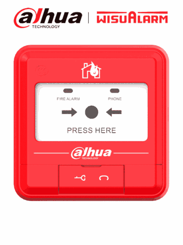 DAHUA WISUALARM DHI-HY-C121 - Estacion Manual de Alarma de Emergencia Convencional/ 2 Hilos sin Polaridad/ Cumple con Norma EN54-11:2001 Pruebas EMC/ Alarma Visual/ #LoNuevo #Wisualarm