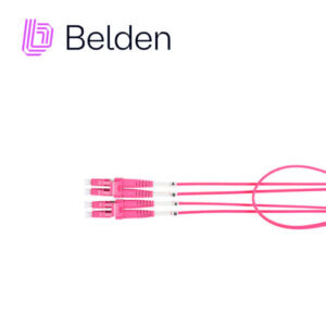 JUMPER DE FIBRA OPTICA BELDEN FP4LDLD006M FORRO PVC COLOR VIOLETA FLAMABILIDAD OFNR RISER TIPO DE FIBRA MULTIMODO OM4 50/125 MICRAS CONECTORES LC DUPLEX - LC DUPLEX LONGITUD 6 METROS APLICACIONES ADECUADAS CENTROS DE DATOS SALAS DE EQUIPOS PRINCIPALES SALAS DE TELECOMUNICACIONES Y ÁREAS DE TRABAJO U