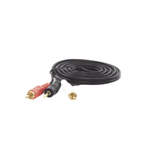 Convertidor 3.5mm Estéreo a 2 RCA Macho 1.83m | para Aplicaciones de Audio | Compatible con Amplificadores VSSL y Epcom ProAudio