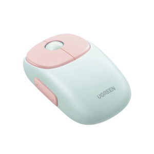 Mouse Inalámbrico FUN | Recargable| 2.4G & Bluetooth | 4 Niveles de DPI | Silencioso | Ergonómico | 5 Botones | Compatible con Windows, macOS 10.5, Android iOS Linux y Chrome OS | Color Rosa.