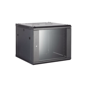 Gabinete para Montaje en Pared - Piso / Puerta de Cristal Templado / Cuerpo Fijo / 4 Unidades de Rack / 19" / Fabricado en Acero