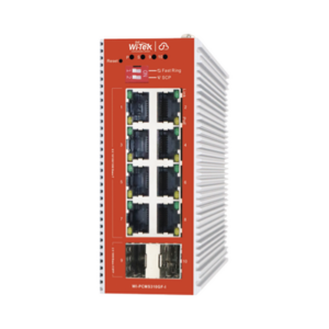 Switch L2+ PoE Industrial / Administración Cloud-Web-CLI / 8 Puertos PoE af/at 100/1000 Mbps / 2 Puertos SFP Gigabit / Presupuesto PoE 120 W / Protocolo ERSP (redundancia enlaces)