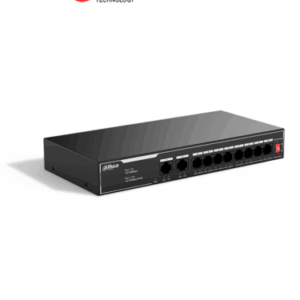 DAHUA SF1010LP - Switch PoE de 10 Puertos Fast Ethernet/ 8 Puertos PoE 10/100 / 65 Watts Totales / 2 Puertos Uplink RJ-45/ PoE watchdog/ Hasta  250 metros/ Switching 12 Gbps/ Protección Contra Descargas
