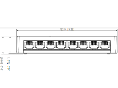 DAHUA DH-SF1008L - Switch de Escritorio con 8 puertos Fast Ethernet (10/100 Mbps), diseño compacto de capa 2, con capacidad de switching de 1.6 Gbps y velocidad de reenvío de paquetes de 1.19 Mpps. Ideal para redes eficientes y compactas. - Image 5