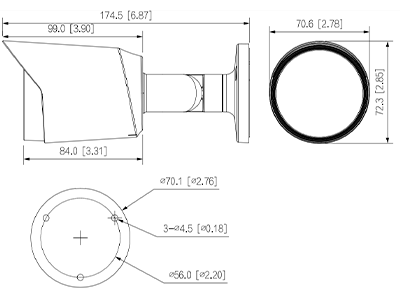 DAHUA DH-HAC-HFW1239TN-A-LED-0360B-S3 - Cámara Bullet Full Color de 2 Megapixeles 1080p, micrófono integrado, lente de 3.6mm, WDR 130dB, LEDs para 20m, protección IP67 y tecnología Starlight. - Image 4