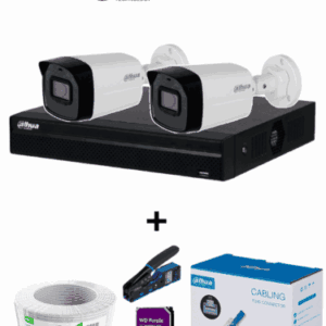 Bundle NVR+2BulletIP -Compra 1 NVR NVR1104HS-P-S3 de 4 Canales y llévate mas 2 cámaras IPC-B1E20  / Bobina de 100 metros/ Caja con 100 Plugs/ Pinza de corte  de Plugs/ Disco duro de 1TB/ #MiPrimerIP