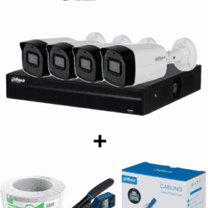 Bundle NVR+4BulletIP -Compra 1 NVR NVR1104HS-P-S3 de 4 Canales y llévate mas 4 cámaras IPC-B1E20  / Bobina de 100 metros/ Caja con 100 Plugs/ Pinza de corte  de Plugs/*No incluye disco duro/ #MiPrimerIP