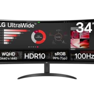 Monitores - MONITOR LG 34 34WR50QK ULTRAWIDE CURVO -