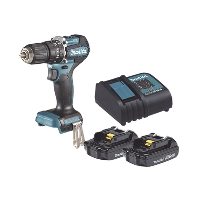 Rotomartillo/Taladro Inalámbrico SIN CARBONES, Broquero de 1/2", 1,700 RPM, 18VâŽ“, Torque: 42 N.m C/2 Bat. (1.5Ah) y Cargador.