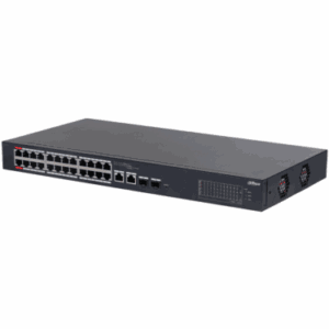 DAHUA CS4226-24ET-240 - Switch PoE de 26 Puertos/ 24 Puertos PoE 10/100/ 2 Uplink 10/100/1000 + 2 Puertos SFP/ 240 Watts Totales/ / Administrable en la Nube por DoLynk Care/ PoE Hasta 250 Metros/ Carcasa Metalica/ Switching 8.8 Gbps/