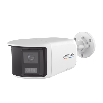 [ColorVu + Dual Light + Panoramica] Bala TURBOHD 3K (5 Megapixel) / Micrófono Integrado / Angulo de visión 180° / Imagen a Color 24/7 / 40 mts Luz Blanca + 40 mts IR / Exterior IP67 / WDR