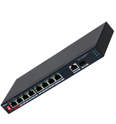 DAHUA PFS3110-8ET1GT1GF-96 -Switch PoE de 10 Puertos/8 Puertos Poe 10/100/1Puerto SFP de1000 Mbps/1 Puerto Uplink de 10/100/1000/ 96 Watts Totales/ Alimentación hasta 250 Mts/Soporta PoE Whatchdog/Puerto Rojo soporta IEEE 802.3bt/#SwitchD2 #REM #MCI2 #RMM - Image 4